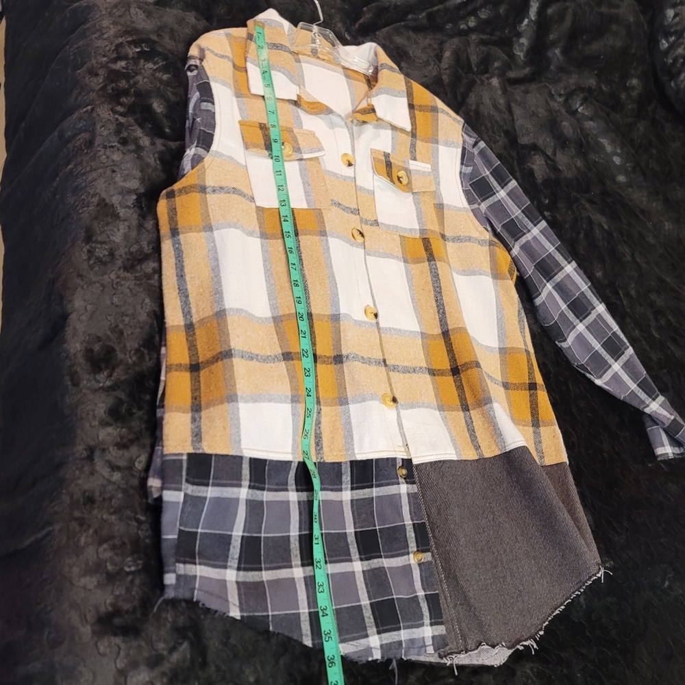 Upcycled Flannel Shacket - Picture 6 of 10